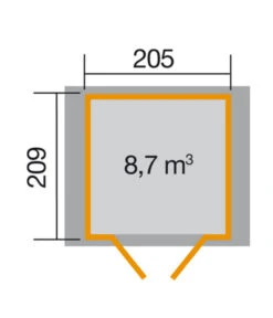 Weka Gartenhaus 224 Gr. 1, Ca. B260/H238/T233 Cm -Angebote Pflanz Lust Store 1524735 WE DE 001 WekaGartenhaus224Gr2