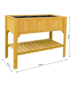 Habau Hochbeet Mit Ablage, Ca. B119/H90/T57 Cm -Angebote Pflanz Lust Store 4031209 WE BG 001 HochbeetMitAblage