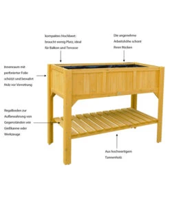 Habau Hochbeet Mit Ablage, Ca. B119/H90/T57 Cm -Angebote Pflanz Lust Store 4031209 WE IG 001 HochbeetMitAblage