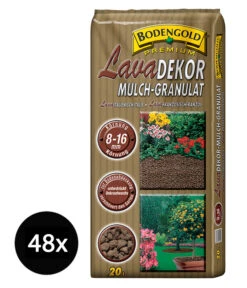 Ziegler Bodengold Lavadekor Mulch-Granulat, 48 X 20 Liter