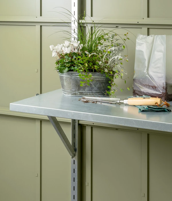 Hörmann Klapptisch-Set, Inkl. Regalhalter-Set Lang 1 Hörmann Klapptisch-Set, Inkl. Regalhalter-Set Lang