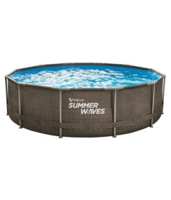 Summer Waves Active Frame Pool Rattan, Braun