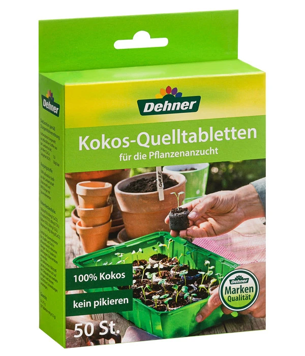 Dehner Kokos-Quelltabletten, 50 Stk. 1 Dehner Kokos-Quelltabletten, 50 Stk.
