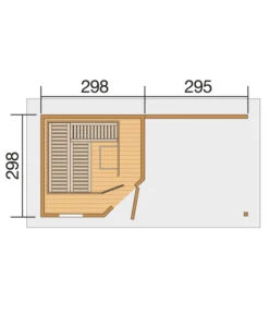 Weka Saunahaus Salo 2, Ca. B646/H237/T338 Cm -Angebote Pflanz Lust Store 6913826 WE DE 001 WekaSaunahausSaloGrundriss