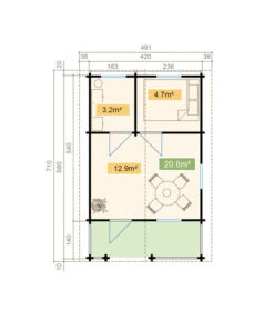 Lasita Maja Ferienhaus Elba, Ca. B487,2/H265,2/T710 Cm -Angebote Pflanz Lust Store 6915698 WE DE 002 LasitaMajaBlockbohlenhausElba