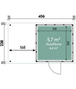 Wolff Finnhaus Metallgerätehaus Eleganto 2424, Inkl. Seitendach Links, Ca. B426/H227/T259 Cm -Angebote Pflanz Lust Store 6927479 WE DE 001 FinnhausMetallgeraetehaus