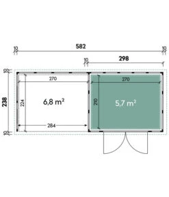Wolff Finnhaus Metallgerätehaus Eleganto 3024, Inkl. Lounge Links Mit Fenster, Ca. B602/H227/T258 Cm -Angebote Pflanz Lust Store 6929574 WE DE 001 FinnhausMetallgeraetehausLounge