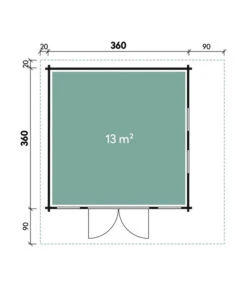 Wolff Finnhaus Gartenhaus Aalborg 70-B XL, Ca. B470/H280/470 Cm -Angebote Pflanz Lust Store 6930523 WE DE 001 FinnhausBBHAalborg44B