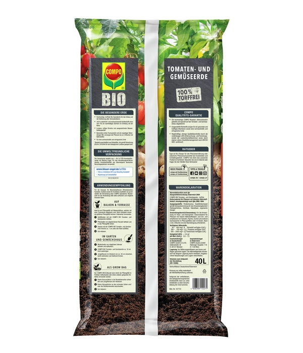 COMPO BIO Tomaten- Und Gemüseerde 2 COMPO BIO Tomaten- Und Gemüseerde – Bild 2