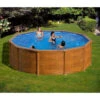 Summer Fun Stahlwandpool-Set, Rund, Holz-Dekor