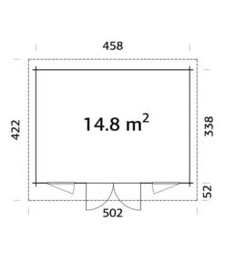 Palmako Gartenhaus Bret, Ca. B502/H249/T422 Cm -Angebote Pflanz Lust Store 6976252 WE BG 001 BBHBretNatur